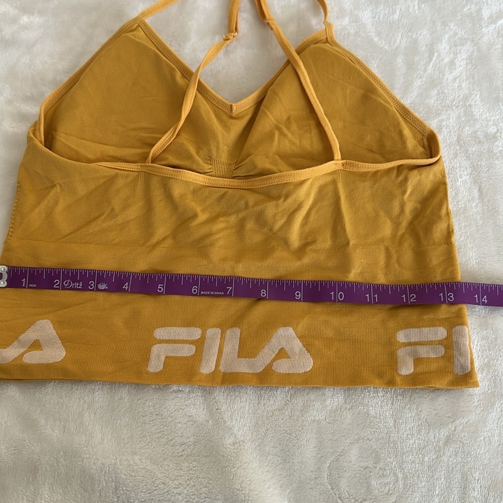 Fila Yellow Sports Bra with Criss-Cross Straps - Picture 4 of 6